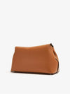 T-Lock Grained Leather Clutch Bag Tan - TOTEME - BALAAN 4