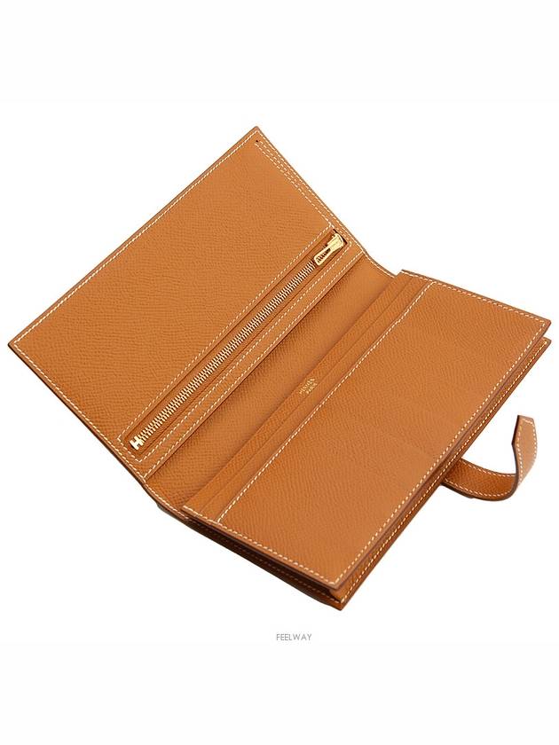 Bean long wallet gold plated B 71253 - HERMES - BALAAN 4