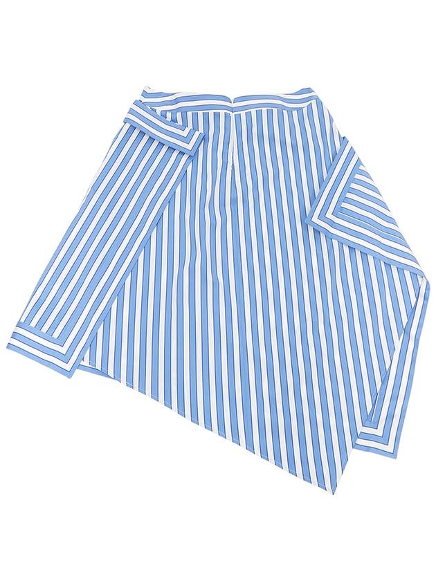 Striped Unbalanced Skirt White Blue - JW ANDERSON - BALAAN 3