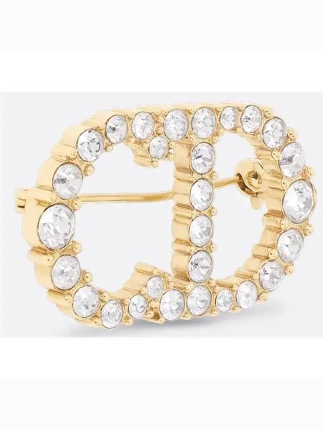 Clair D Lune Crystals Brooch Gold - DIOR - BALAAN 3