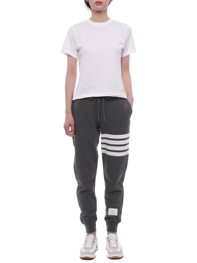 Women's Engineer 4 Bar Cotton Loopback Knit Track Pants Dark Grey - THOM BROWNE - BALAAN 4