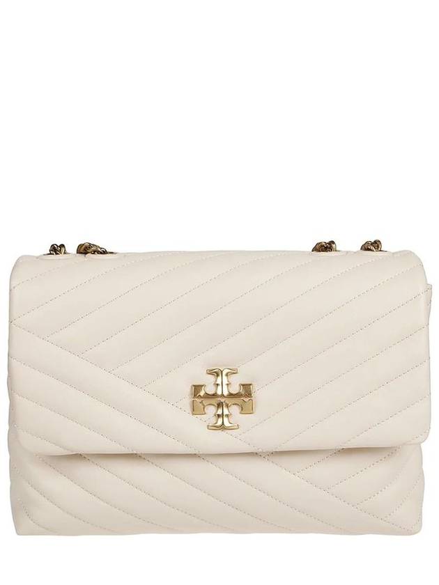 Kira Chevron Convertible Shoulder Bag White - TORY BURCH - BALAAN 2