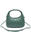 Wander Materasse Nappa Leather Mini Hobo Tote Bag Sage Green - MIU MIU - BALAAN 5