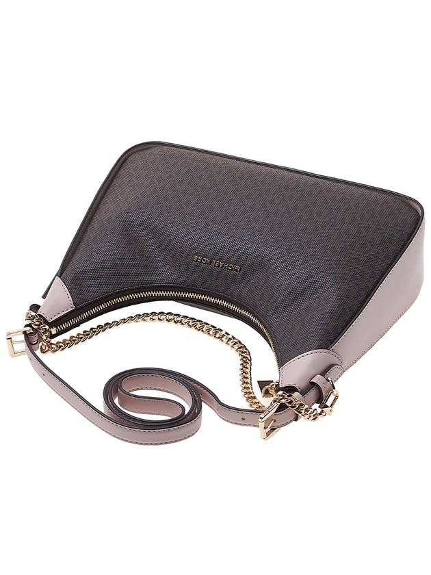 Wilma Monogram Chain Shoulder Bag Dark Brown - MICHAEL KORS - BALAAN 5