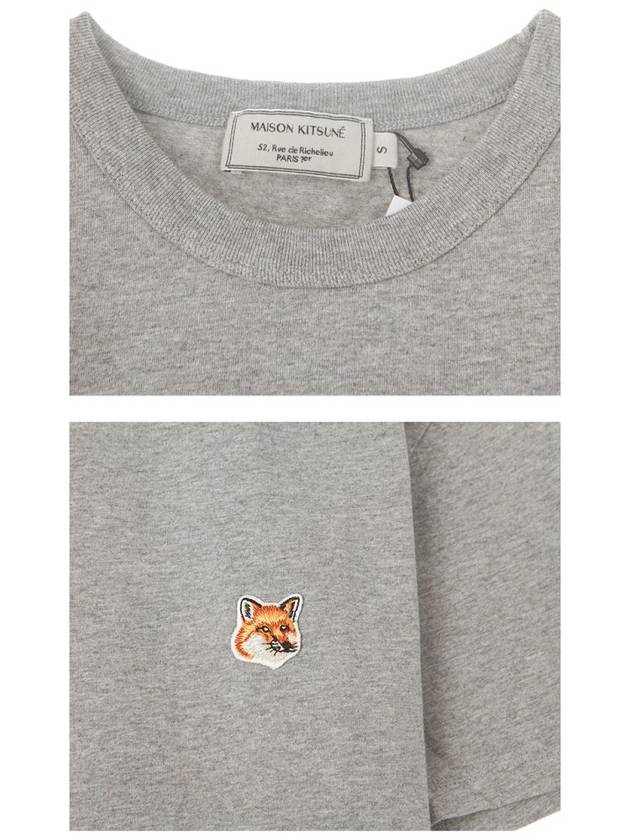 Fox Head Patch Classic Short Sleeve T-Shirt Grey Melange - MAISON KITSUNE - BALAAN 7