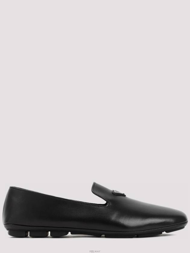 Triangle Logo Loafers Black - PRADA - BALAAN 5