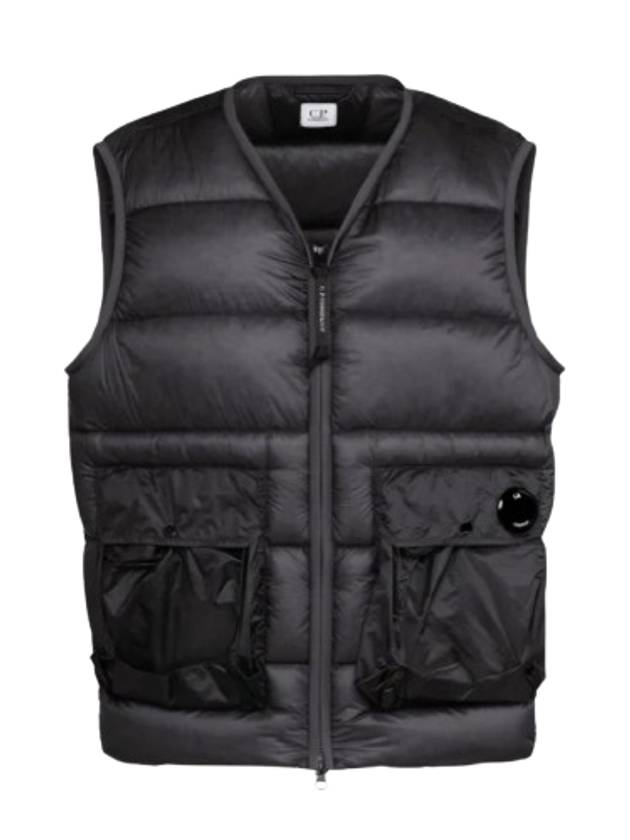 Lens Detail Zip-Up Quilted Vest Black - CP COMPANY - BALAAN 2