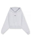 Micro Logo Cotton Hoodie Grey - MSGM - BALAAN 2