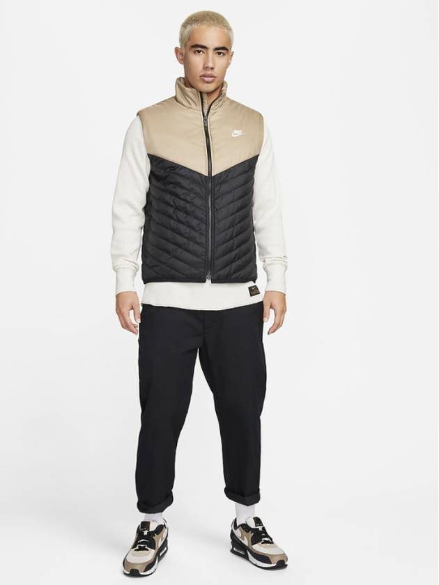 Lightweight padded vest FB8202 010 Black Beige MENS L Asian Fit - NIKE - BALAAN 6