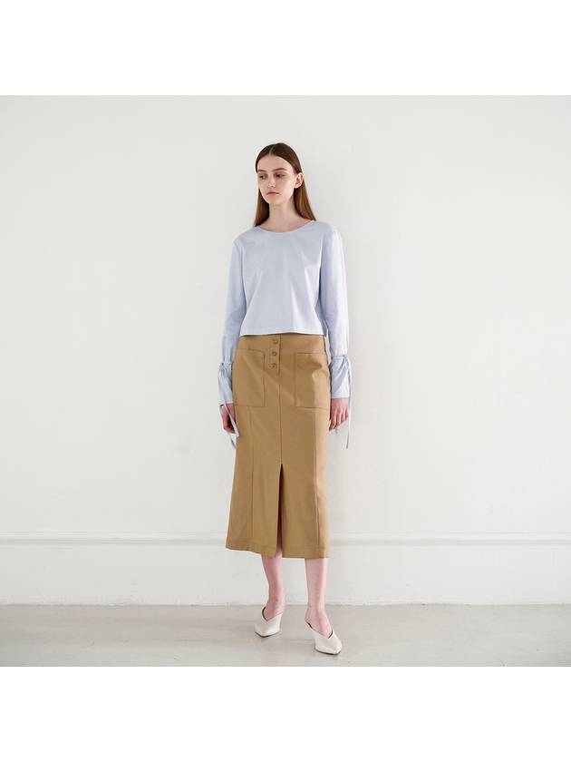 Slit Detail Wool Long H-line Skirt Beige - SUBSET - BALAAN 1