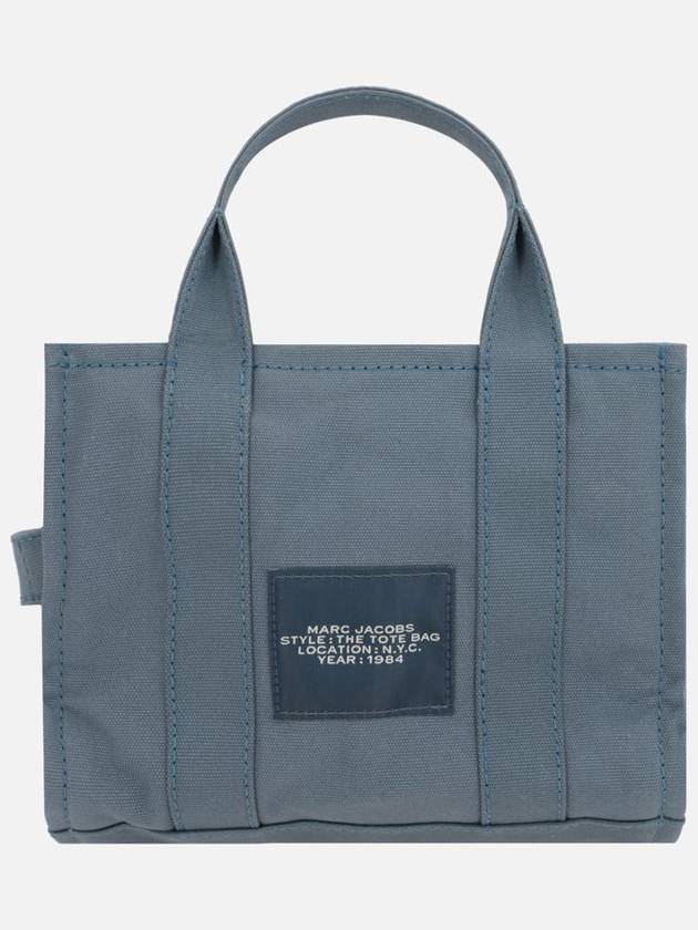 Logo Small Canvas Tote Bag Blue Shadow - MARC JACOBS - BALAAN 4