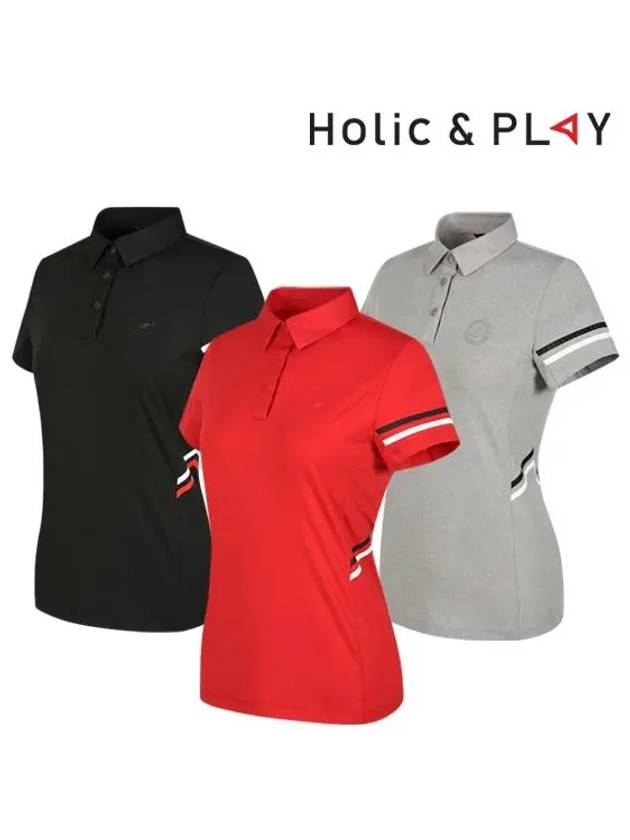 spandex two-tone short sleeve t-shirt HA2WTS010 - HOLIC&PLAY - BALAAN 2