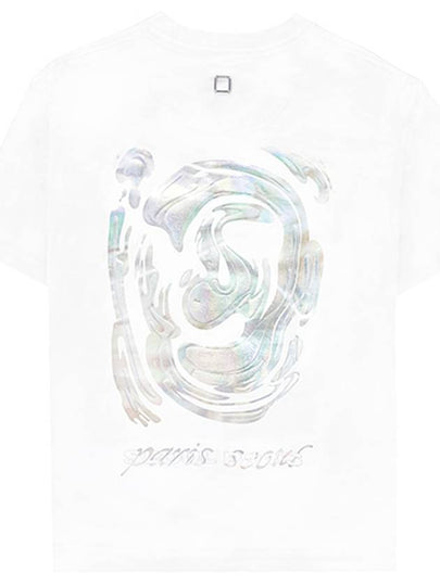 Metallic Graphic Short Sleeve T-Shirt White - WOOYOUNGMI - BALAAN 2