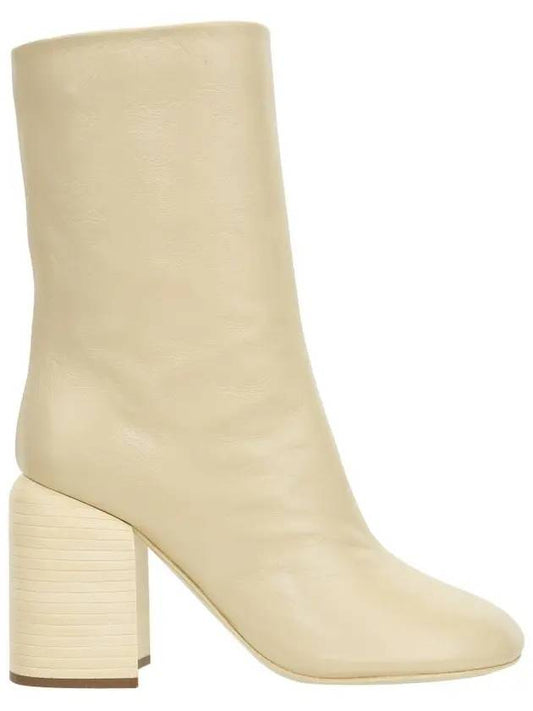 Women's NIKKI Heel Middle Boots Ivory - JIL SANDER - BALAAN 1