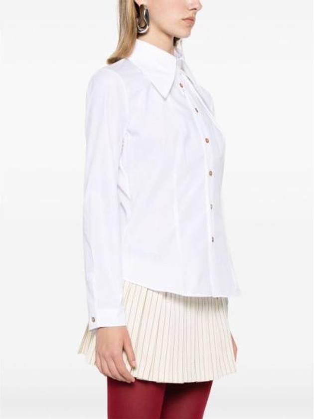 W Violin Logo Shirt White - VIVIENNE WESTWOOD - BALAAN 4