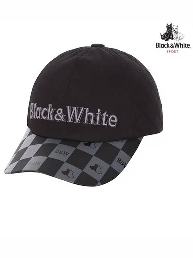 Diamond Pattern Ribbon Cap 8413LXACBLACK - BLACK&WHITE - BALAAN 1