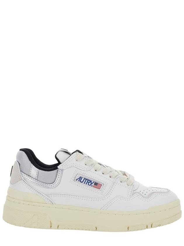 'Clc' White Low Top Sneakers With Logo Patch In Leather Woman - AUTRY - BALAAN 1