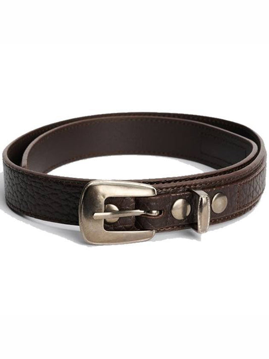 Minimal Western Leather Belt Dark Brown - LEMAIRE - BALAAN 1
