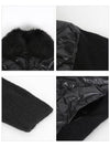 Grenoble Women's Fur Collar Padded Mix Cardigan Black - MONCLER - BALAAN.