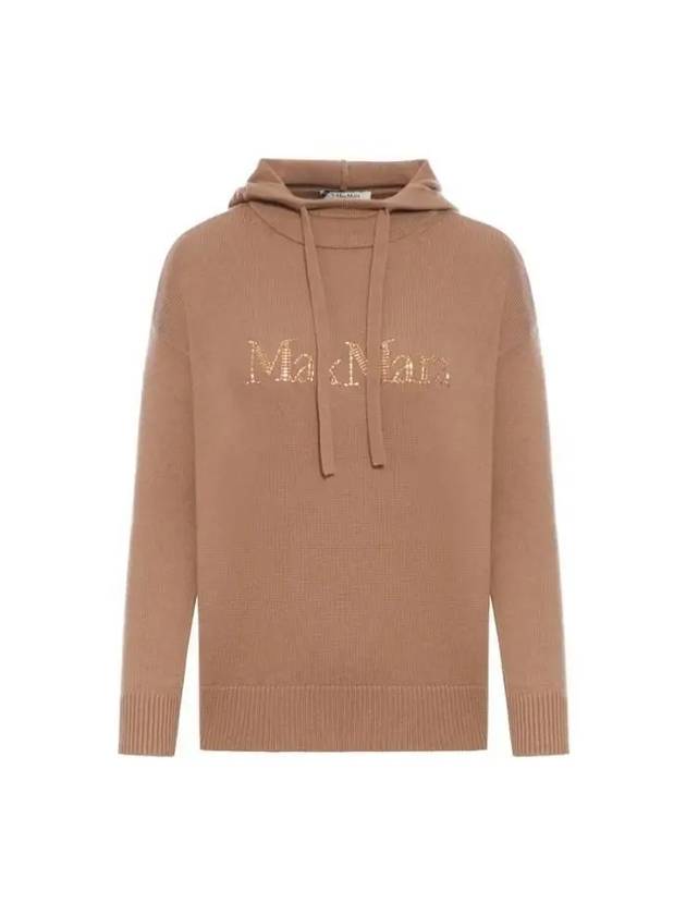 S Max Mara GORIZIA Wool Cashmere Hooded Knit 2429366103600002 CAMEL - MAX MARA - BALAAN 1