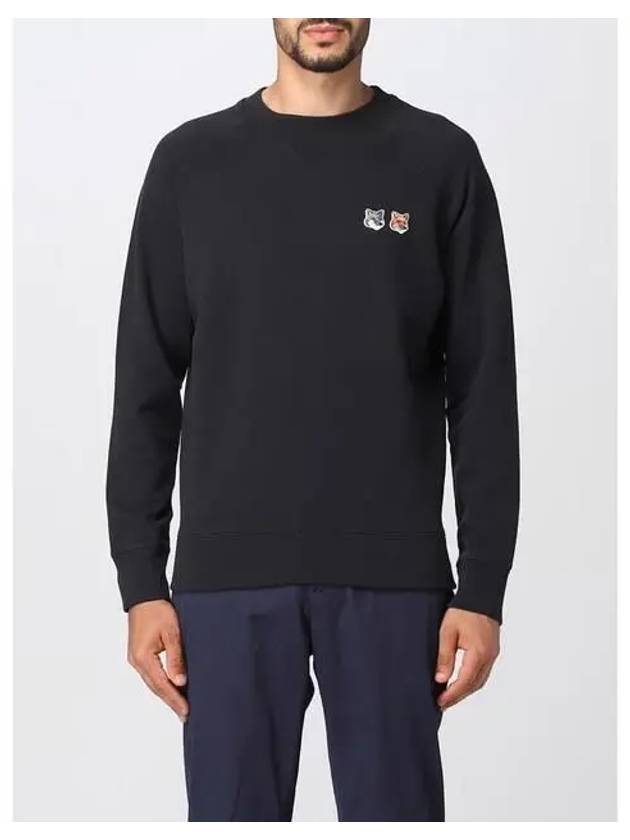 Double Fox Head Patch Classic Sweatshirt Anthracite - MAISON KITSUNE - BALAAN 4