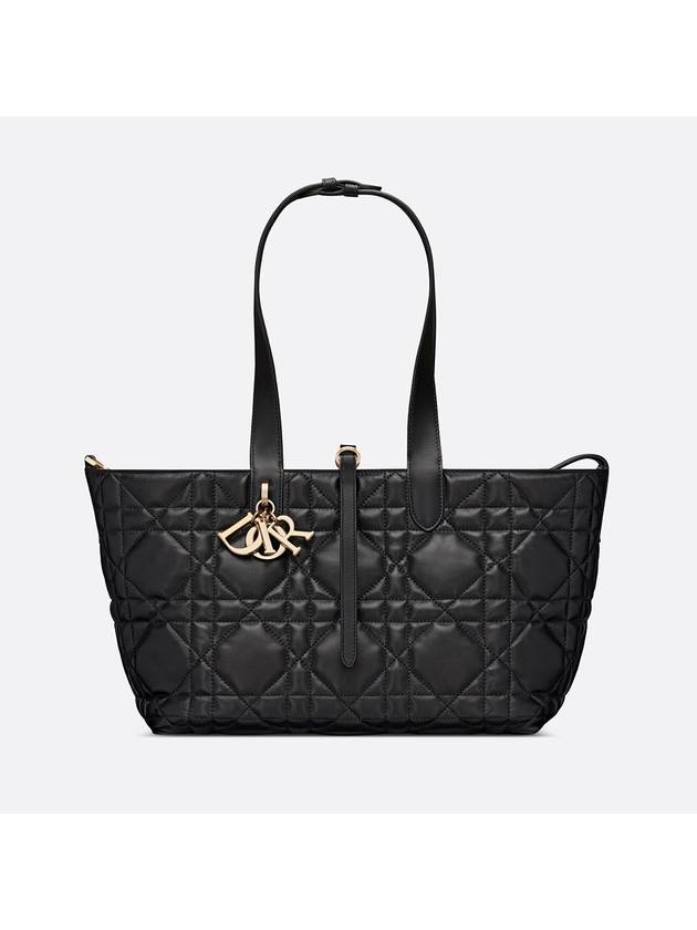 Toujours Macrocannage Calfskin Medium Tote Bag Black - DIOR - BALAAN 6