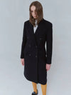 Long middle WOOL coat navy 0130 - VOYONN - BALAAN 10