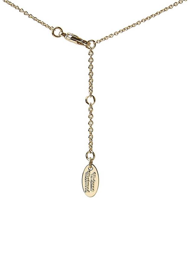 Women's Thin Line Short Flat ORB Pendant Necklace Gold - VIVIENNE WESTWOOD - BALAAN 6