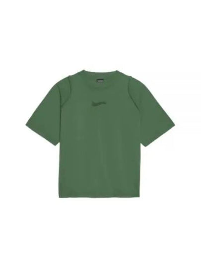 Camargue Embroidered Logo Cotton Short Sleeve T-shirt Green - JACQUEMUS - BALAAN 2