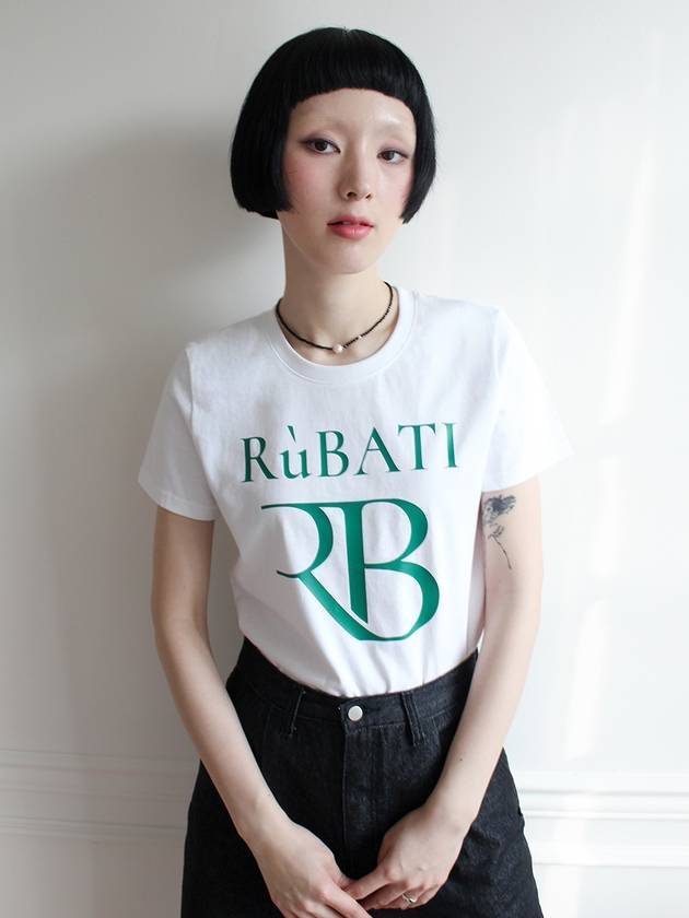 RB Logo Tshirt WHITE GREEN - RUBATI - BALAAN 3