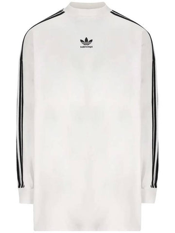 Oversized Long Sleeve T-Shirt White - BALENCIAGA - BALAAN 1