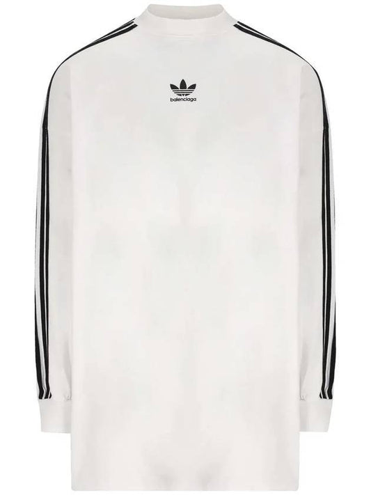 Oversized Long Sleeve T-Shirt White - BALENCIAGA - BALAAN 1