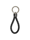 Intrecciato Leather Key Holder  Black - BOTTEGA VENETA - BALAAN 3