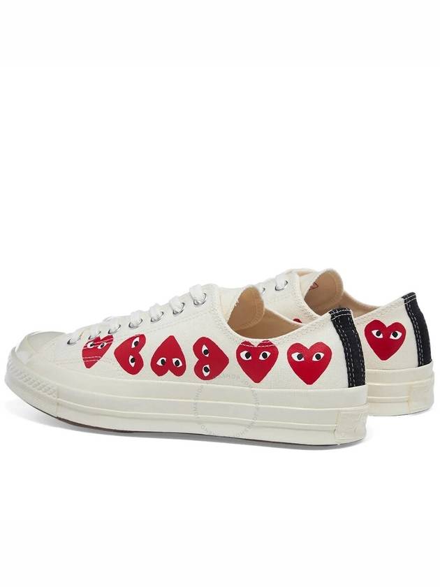 Multi Heart Chuck Taylor Low Top Sneakers Ivory - COMME DES GARCONS - BALAAN 3