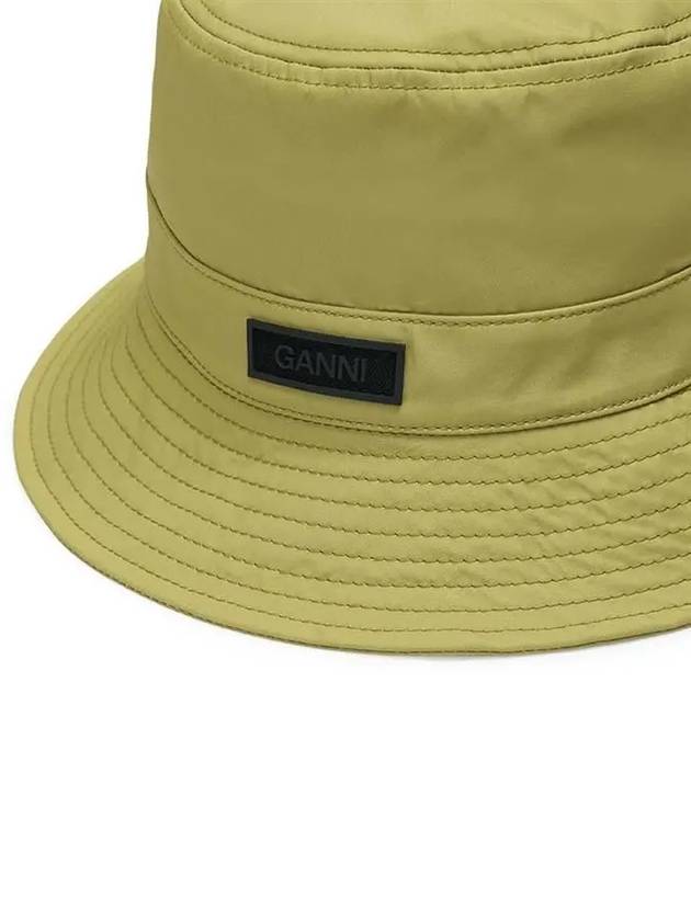 Logo Applique Bucket Hat Green - GANNI - BALAAN 5