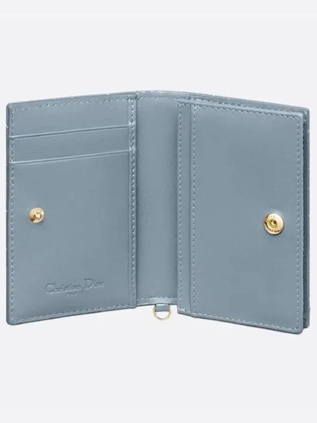 Lady Cannage Patent Calfskin Flap Card Wallet Cloud Blue - DIOR - BALAAN 5