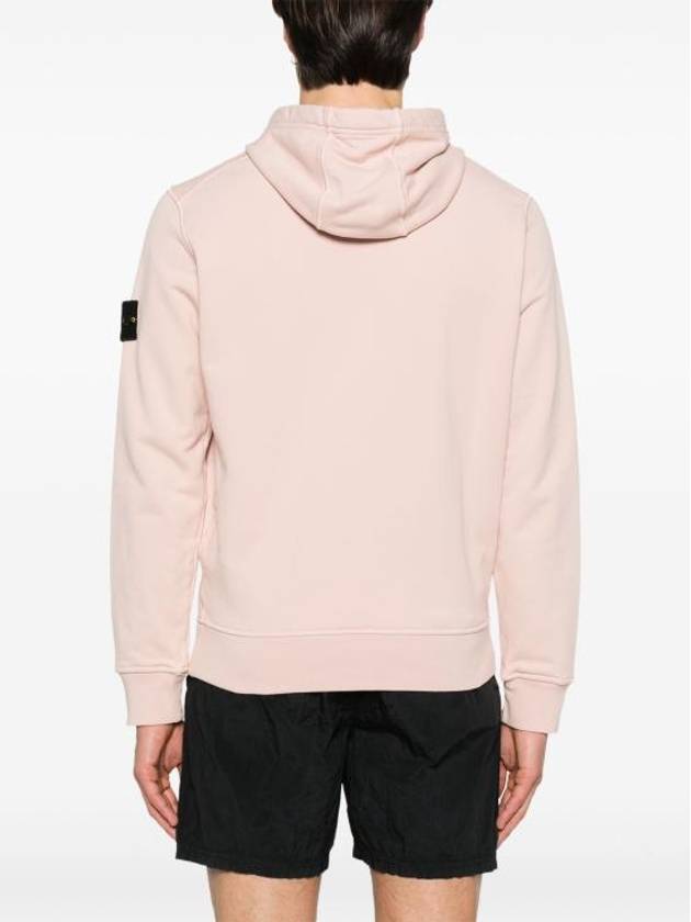 6100045 Organic Cotton Fleece Drawstring Hoodie Rose - STONE ISLAND - BALAAN 5