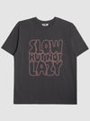 S.B.N.L Lettering Short Sleeve T-Shirt Charcoal - KLOR - BALAAN 1