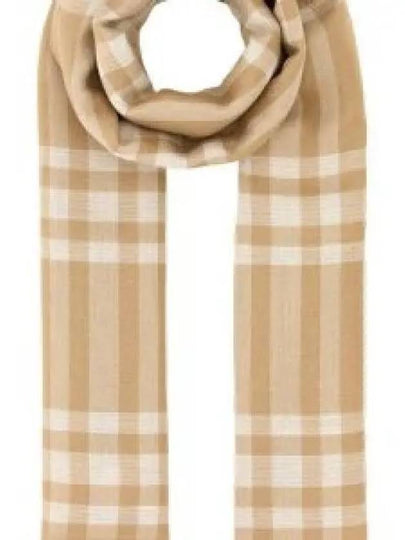 Reversible Check Pattern Scarf Camel - BURBERRY - BALAAN 2