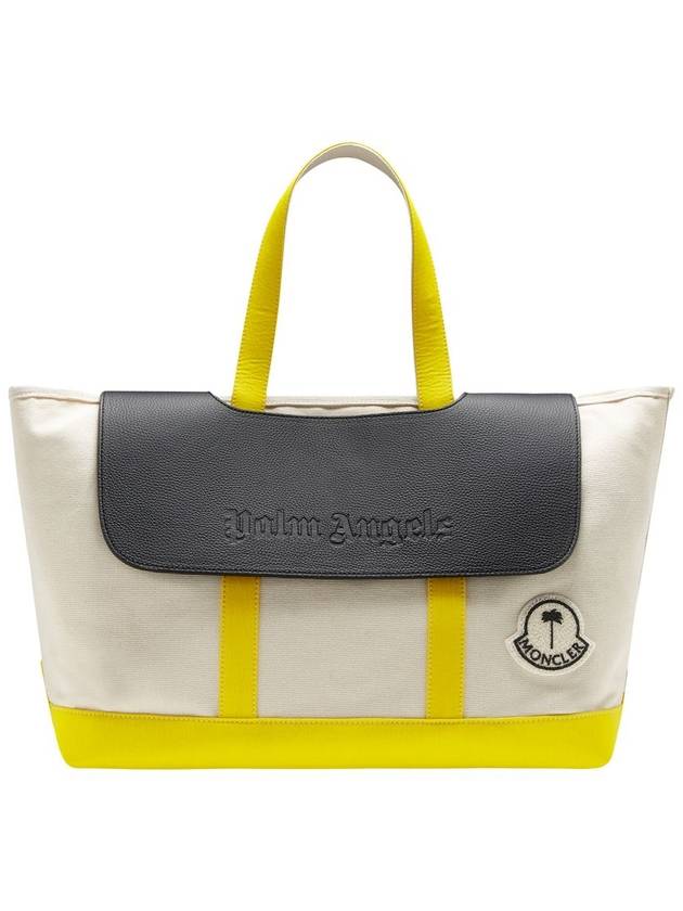 Logo Patch Canvas Tote Bag Beige - MONCLER - BALAAN 2