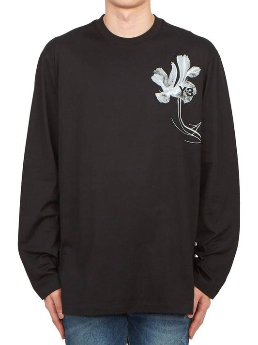 Y 3 Long Sleeve T-Shirt IN4351 BLACK Unisex - YOHJI YAMAMOTO - BALAAN 1