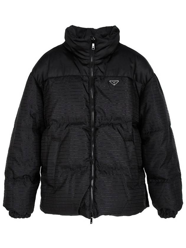 Medium-Length Re-Nylon Reversible Down Padded Jacket Black - PRADA - BALAAN 5