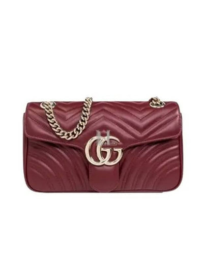 GG Marmont Small Leather Shoulder Bag Red - GUCCI - BALAAN 2