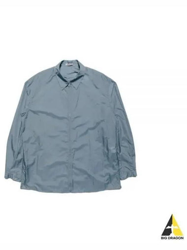 24 LIGHT NYLON ZIP SHIRT BLUE GRAY A24SS02DN up - AURALEE - BALAAN 1