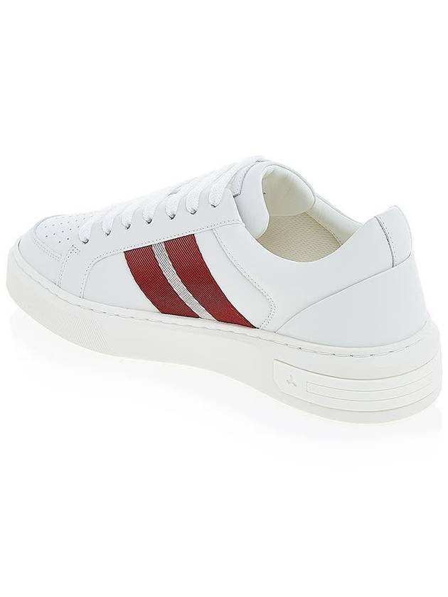 Moony Leather Low Top Sneakers White - BALLY - BALAAN 4