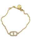 Petit CD Metal Crystal Bracelet Gold - DIOR - BALAAN 2