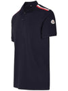 24SS Logo Polo TShirt Navy 8A000 20 89A16 77X - MONCLER - BALAAN 4