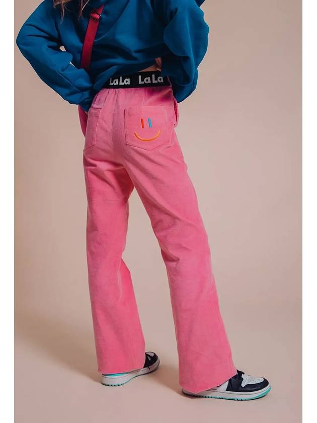 LaLa Corduroy Wide Pants Pink - LALA SMILE - BALAAN 4