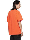 Logo Cotton Short Sleeve T-Shirt Orange - MSGM - BALAAN 4