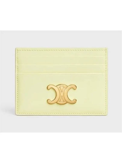 Triomphe Shiny Calfskin Card Wallet Light Yellow - CELINE - BALAAN 2